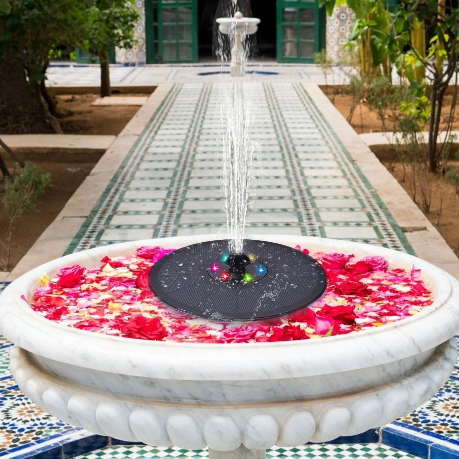 7V 3W Solar Power Fountain With Color LED Lights For Bird Bath Pond Pool Water Pump Garden Plants Watering Kit Garden Decor 
7V 3W Solar Power Fountain With Color LED Lights For Bird Bath Pond Pool Water Pump Garden Plants Watering Kit Garden Decor