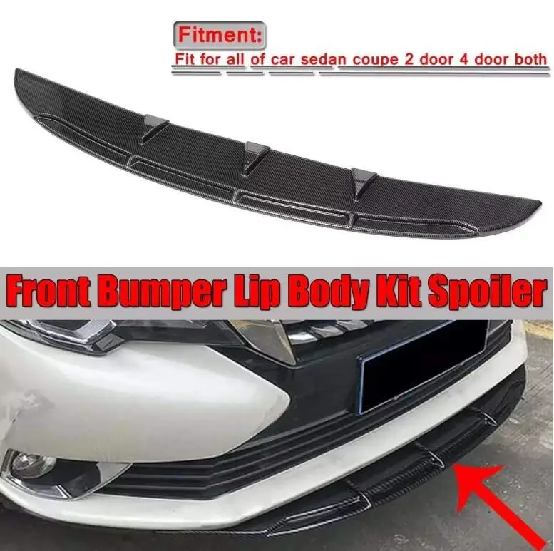 2PCS Universal Black/Carbon Fiber Look Car Front Bumper Splitter Lip Diffuser Spoiler Deflector Lips Guard Cover High Quality
2PCS Universal Black/Carbon Fiber Look Car Front Bumper Splitter Lip Diffuser Spoiler Deflector Lips Guard Cover High Quality