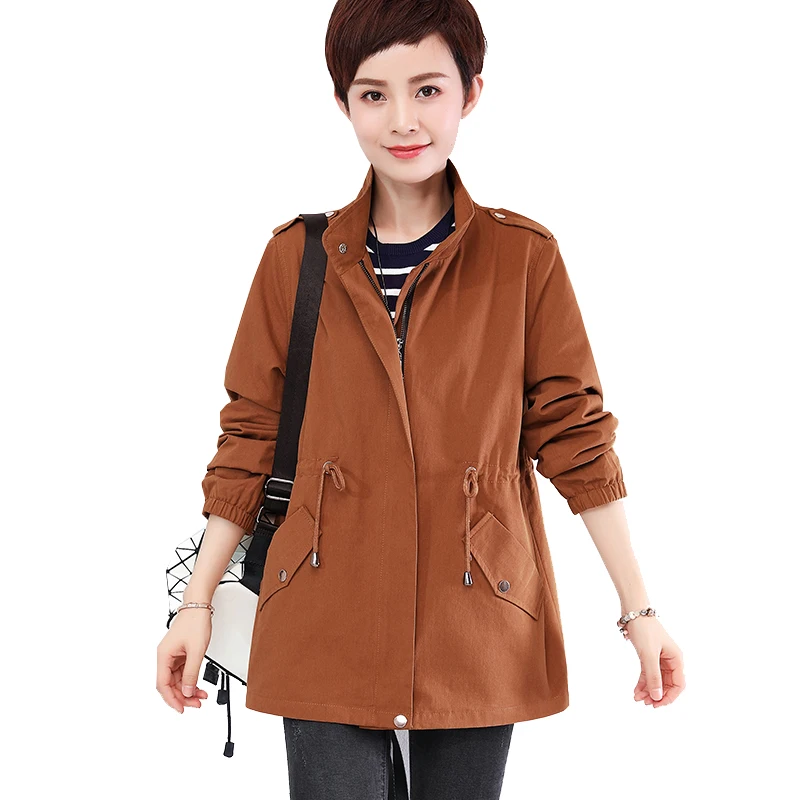 Cotton coat female spring autumn new plus size loose casual coats women's mother wear medium long windbreaker overcoat
Cotton coat female spring autumn new plus size loose casual coats women's mother wear medium long windbreaker overcoat
