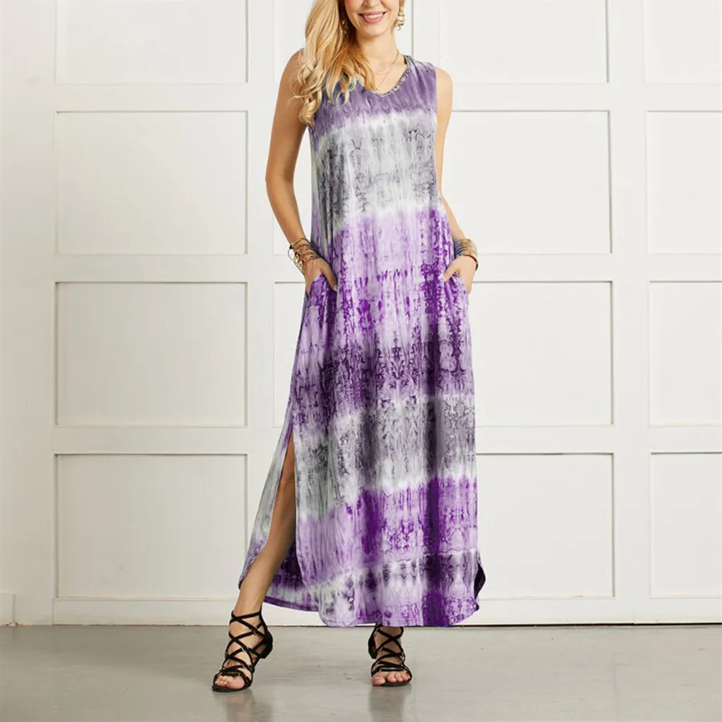 AMSGEND Women's Clothing Appliques woman dress Tie-dye Split Irregular Hem V-neck Sleeveless dress for girls Women's dress
AMSGEND Women's Clothing Appliques woman dress Tie-dye Split Irregular Hem V-neck Sleeveless dress for girls Women's dress