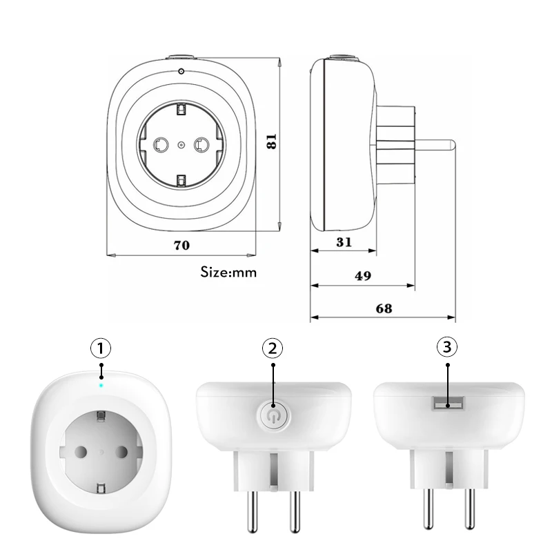 EU Wifi Smart Socket 5V USB Output with Mobile APP Remote Control can Works with Amazon Alexa Google Home for Smart home
EU Wifi Smart Socket 5V USB Output with Mobile APP Remote Control can Works with Amazon Alexa Google Home for Smart home