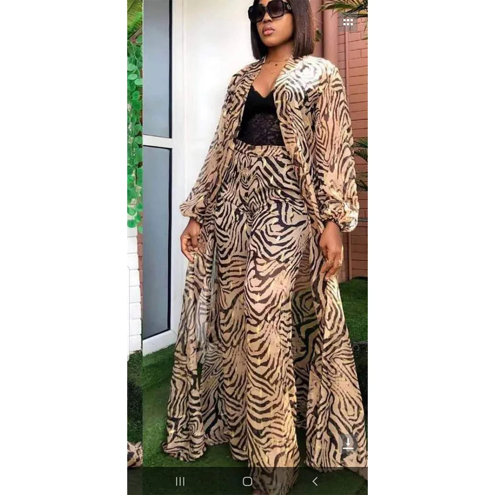 3 Piece Set Women Africa Clothes African New Fashion Three Piece Suit Long Tops + Wide Pants Party Plus Size For Lady
3 Piece Set Women Africa Clothes African New Fashion Three Piece Suit Long Tops + Wide Pants Party Plus Size For Lady