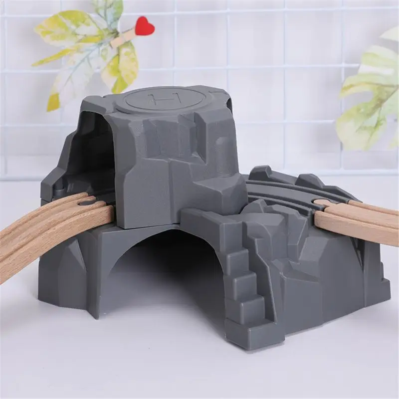 Plastic Grey Double Tunnel Wooden Train Track Accessories Tunnel Track Train Slot Wood Railway Toys bloques de construccion
Plastic Grey Double Tunnel Wooden Train Track Accessories Tunnel Track Train Slot Wood Railway Toys bloques de construccion