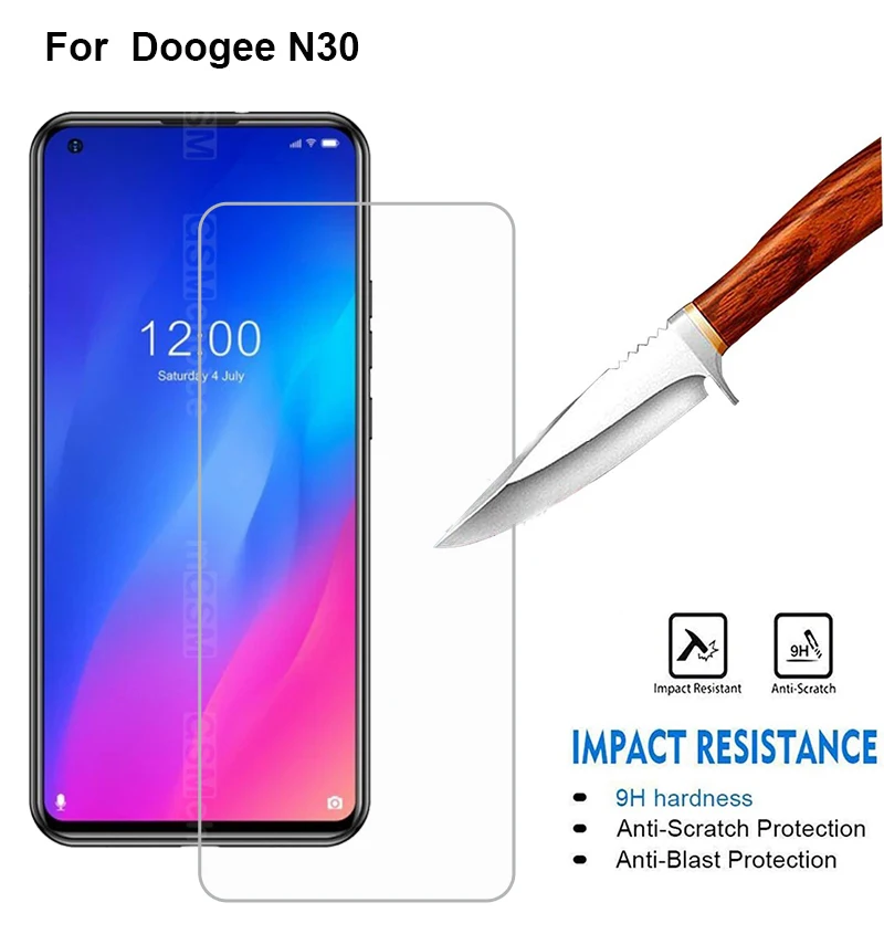 Закаленное стекло Для DOOGEE N30 защитное с защитой от царапин фотопленка для Pelicula de