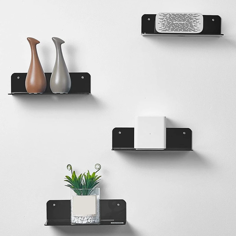 Acrylic Floating Wall Shelves Set Flexible Use Of Wall Space Adhesive Wall Shelf For Smart Speaker With Cable Clips
Acrylic Floating Wall Shelves Set Flexible Use Of Wall Space Adhesive Wall Shelf For Smart Speaker With Cable Clips