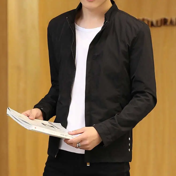 2020 Men's Autumn New Stand Collar Thin Jacket Youth Casual Slim Solid Color Jacket
2020 Men's Autumn New Stand Collar Thin Jacket Youth Casual Slim Solid Color Jacket