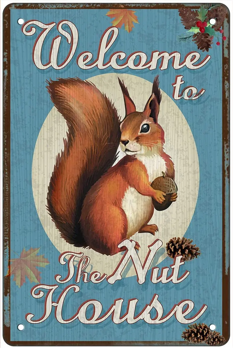 Metal Tin Sign Welcome To The Nut House Plaque Poster Home Shopping Mall Cafe Wall Decoration Retro Metal Plate 12*8 Inch
Metal Tin Sign Welcome To The Nut House Plaque Poster Home Shopping Mall Cafe Wall Decoration Retro Metal Plate 12*8 Inch
