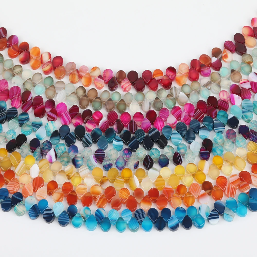Approx 105pcs/strand Natural Striped Agates Water Drop Spacer Beads Bracelet Making,Top Drilled Agates Slice Drop Beads Findings
Approx 105pcs/strand Natural Striped Agates Water Drop Spacer Beads Bracelet Making,Top Drilled Agates Slice Drop Beads Findings