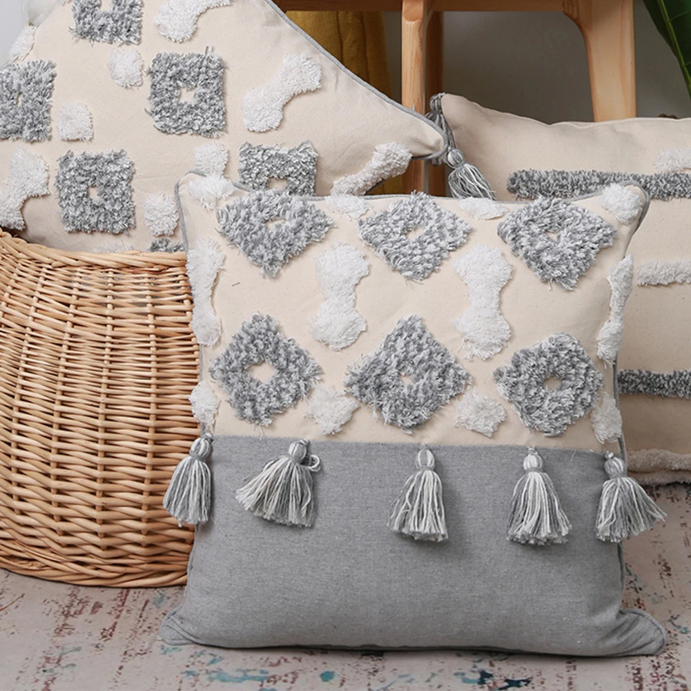 Morocco Cotton Pillow Case 45X45CM Decorative Farmhouse Cushion Covers With Tassels For Sofa Couch Bedroom Car Living Room
Morocco Cotton Pillow Case 45X45CM Decorative Farmhouse Cushion Covers With Tassels For Sofa Couch Bedroom Car Living Room