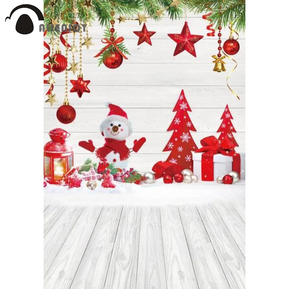 Allenjoy Christmas Background Winter New Year Party White Wooden Snowman Trees Presents Red Bells Decoration Backdrop Photocall
Allenjoy Christmas Background Winter New Year Party White Wooden Snowman Trees Presents Red Bells Decoration Backdrop Photocall