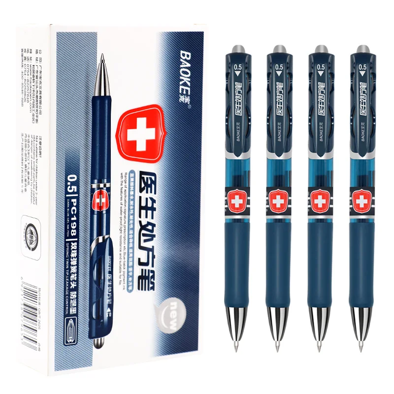 Baoke 12 Pcs Pc198 Medical Neutral Pen Blue Black Pen Doctor's Prescription Water Pen 0.5mm Hospital Nurse Special Pen Press
Baoke 12 Pcs Pc198 Medical Neutral Pen Blue Black Pen Doctor's Prescription Water Pen 0.5mm Hospital Nurse Special Pen Press