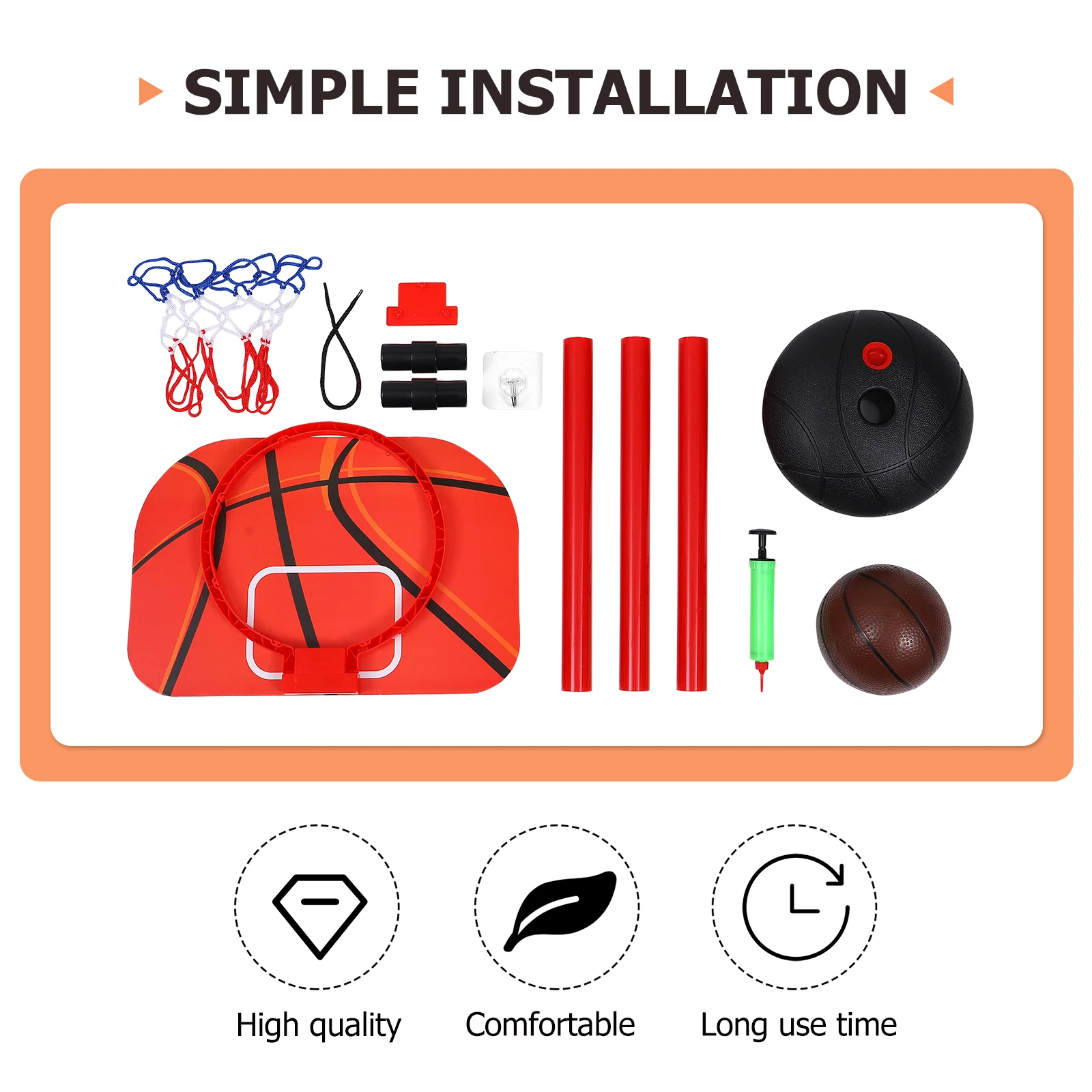 1 Set Indoor Basketball Hoop Toy Children Basketball Toy Set Sport Game Toy 
1 Set Indoor Basketball Hoop Toy Children Basketball Toy Set Sport Game Toy