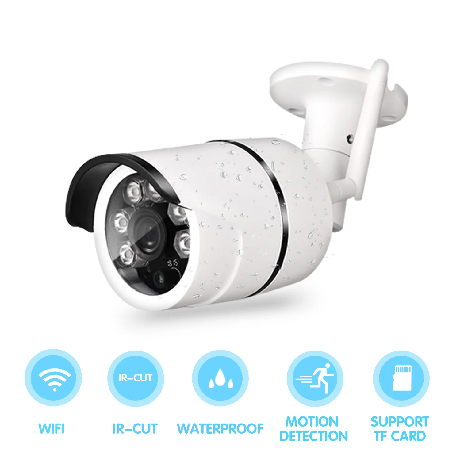 FUERS Outdoor Waterproof IP Camera 720P WiFi Wireless Surveillance Camera CCTV Camera With Night Vision IP66 Cam TF Card APP
FUERS Outdoor Waterproof IP Camera 720P WiFi Wireless Surveillance Camera CCTV Camera With Night Vision IP66 Cam TF Card APP