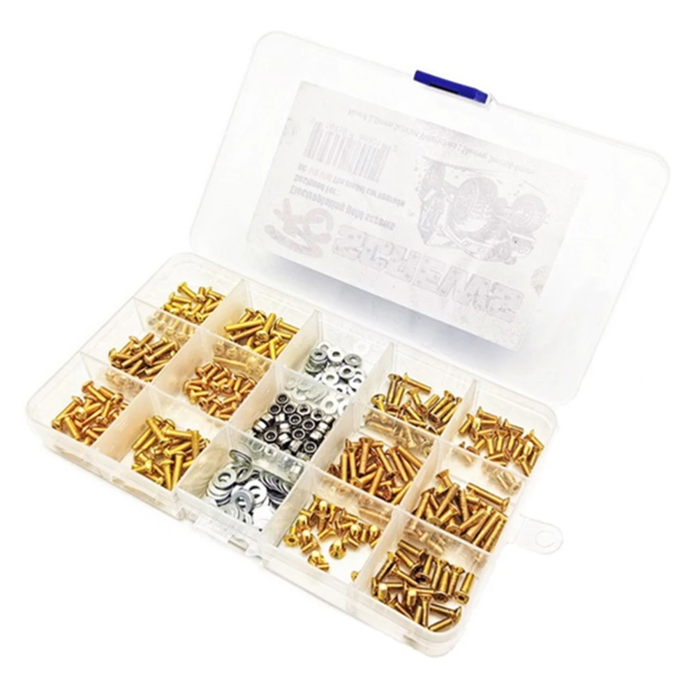 Universal RC Screws Kit Repair Tool kit Gold Screws and Silver Washers for HSP Axial SCX10 TRX4 1/8 1/10 Remote Control RC Car
Universal RC Screws Kit Repair Tool kit Gold Screws and Silver Washers for HSP Axial SCX10 TRX4 1/8 1/10 Remote Control RC Car
