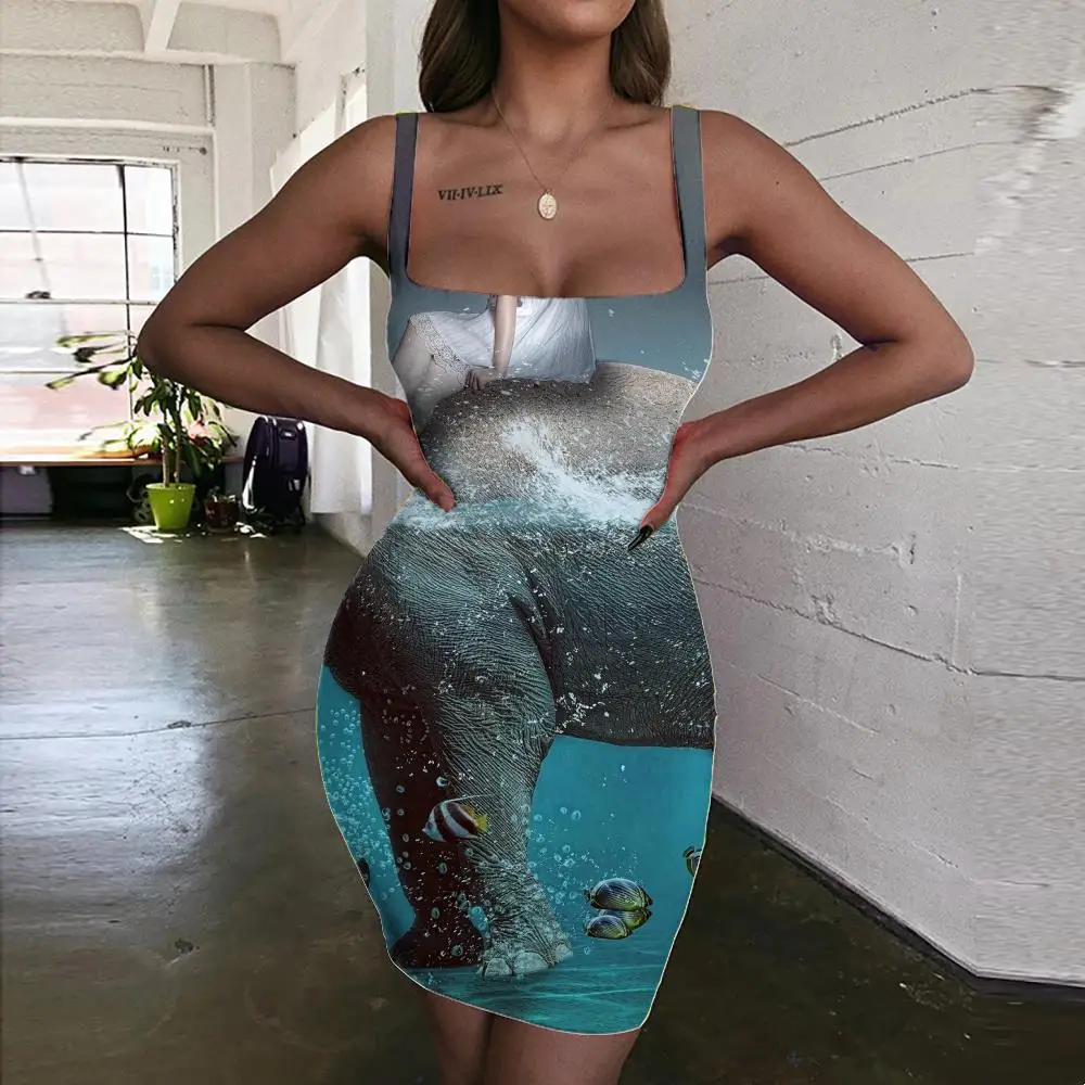 Giyu Brand Fish Dresses Women Animal Sundress Elephant Bodycon Dress Ocean Ladies Dresses Womens Clothing Plus Size Short
Giyu Brand Fish Dresses Women Animal Sundress Elephant Bodycon Dress Ocean Ladies Dresses Womens Clothing Plus Size Short