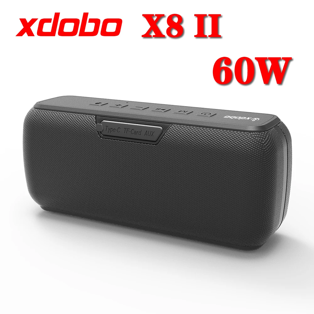 

X8II XDOBO колонки, уличный сабвуфер, Bluetooth, Беспроводная портативная Hi-Fi Колонка 60 Вт с водонепроницаемым аудио-диджеем, IPX5 Водонепроницаемый гр...