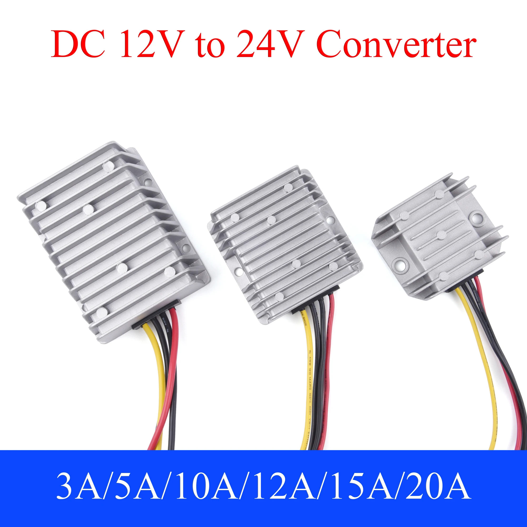 

DC 12V to 24V Power Converter 3A 5A 8A 10A 12A 15A 20A Auto Boost Regulator Step-Up Voltage Supply Module For Car