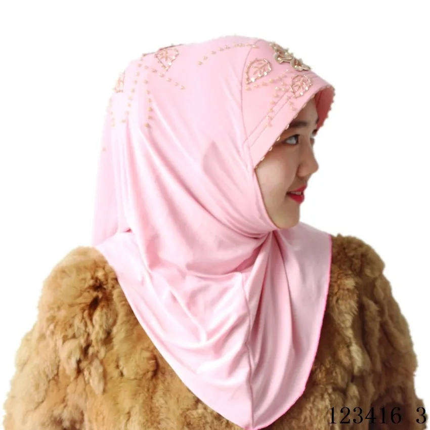 Malaysia Convenient Instant Hijab With Brim Beaded Embroidered Muslim Headscarf Turban Female Headwear Islamic Ready To Wear
Malaysia Convenient Instant Hijab With Brim Beaded Embroidered Muslim Headscarf Turban Female Headwear Islamic Ready To Wear