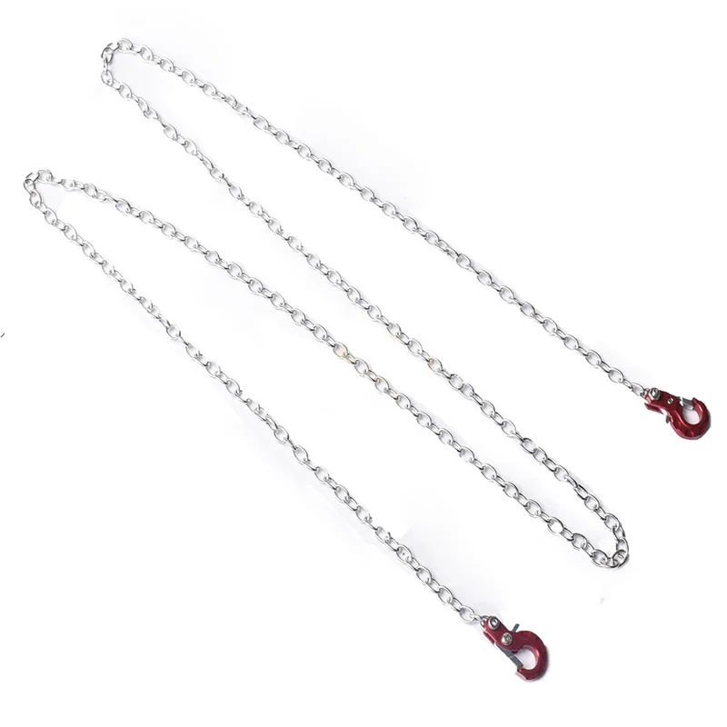 CNC Aluminum Alloy Rescue Buckle Trailer Chain for 1/10 RC Crawler Car Traxxas TRX4 TRX6 G63 D90 D110 Axial SCX10 CC01 TF2