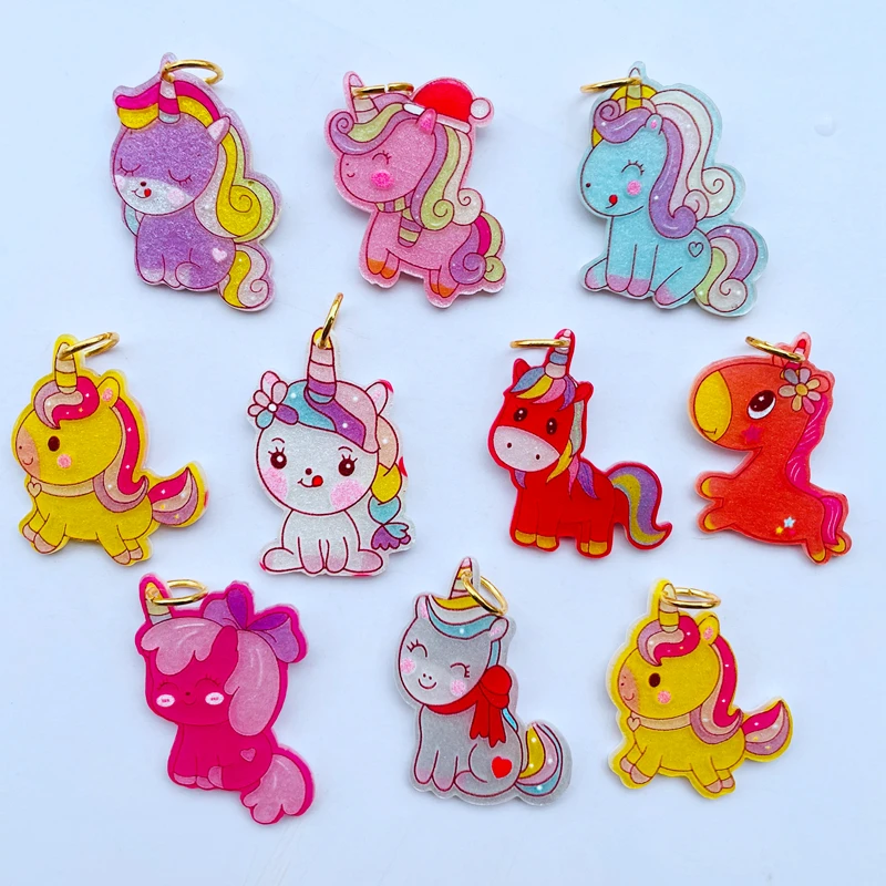 10 Pcs Cute Kawaii Cartoon Unicorn Series Acrylic Flat DIY Handicraft Pendant Key Ring Center Decoration Accessories 099
10 Pcs Cute Kawaii Cartoon Unicorn Series Acrylic Flat DIY Handicraft Pendant Key Ring Center Decoration Accessories 099
