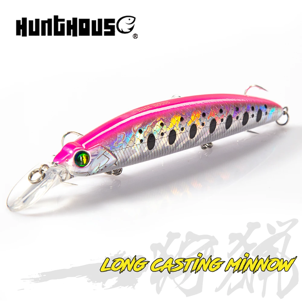 

Hunthouse Floating Minnow Fishing Lures 110mm/19g Long Casting Hard Wobblers Artificial Bait For Saltwater seabass Trout LW411