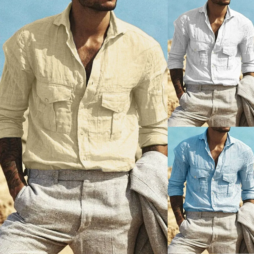 2021 Men's Casual Blouse Cotton Linen Shirt Loose Tops Long Sleeve Tee Shirt Spring Autumn Summer Fashion Handsome Men Shirts
2021 Men's Casual Blouse Cotton Linen Shirt Loose Tops Long Sleeve Tee Shirt Spring Autumn Summer Fashion Handsome Men Shirts