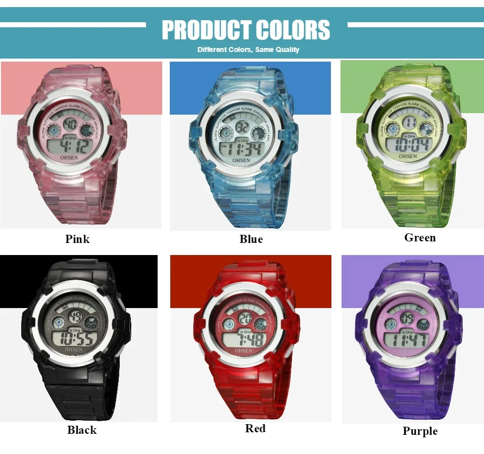 Kids Watches Children Digital LED Fashion Sport Watch Fashion black boys Wrist watch Waterproof stopwatch Alarm student clock
Kids Watches Children Digital LED Fashion Sport Watch Fashion black boys Wrist watch Waterproof stopwatch Alarm student clock