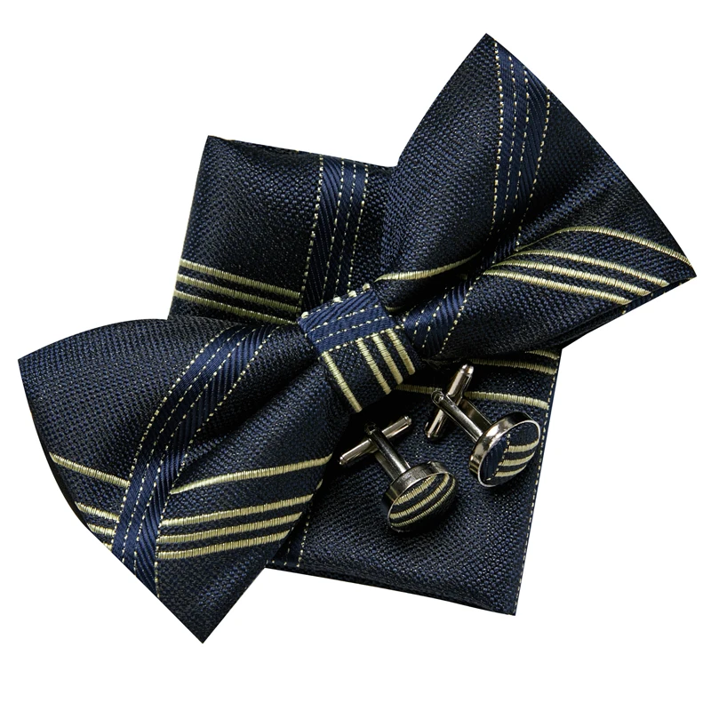 Custom Luxury Plaid Striped Silk Butterfly Bowtie Handkerchief Cufflink set Suit fit Wedding Birthday Party Birthday Gift
Custom Luxury Plaid Striped Silk Butterfly Bowtie Handkerchief Cufflink set Suit fit Wedding Birthday Party Birthday Gift