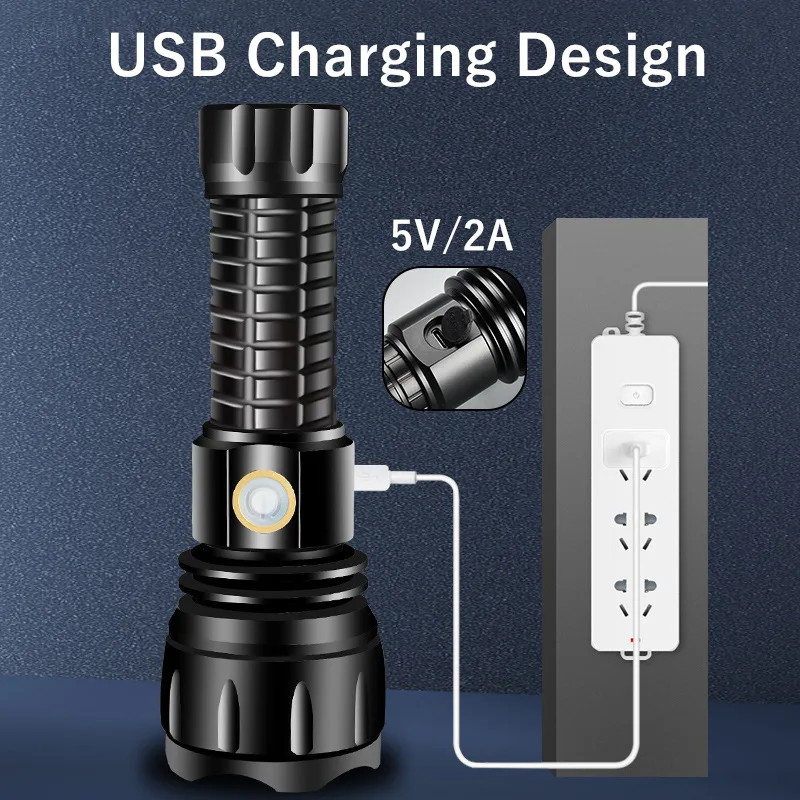 Мощный светодиодный фонарик LUMINUS SST40/T20 для охоты на открытом воздухе с USB-зарядкой