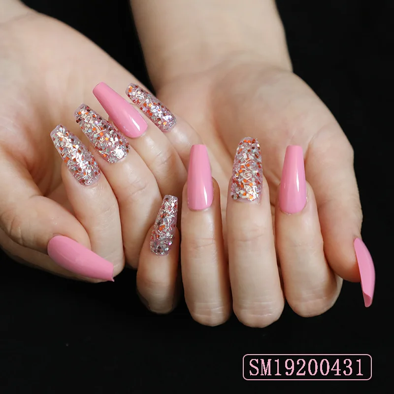 24pcs Ballerina Press on False Nails Gradient Pink Nude Sequins French Extra Long Natural Coffin UV Gel Glue
24pcs Ballerina Press on False Nails Gradient Pink Nude Sequins French Extra Long Natural Coffin UV Gel Glue