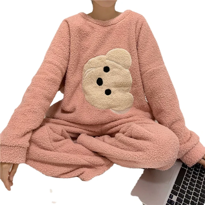 Women Sleep Shirt Pant Set Sleepwear Warm Flannel Nightgown EA Female Cartoon Bear Animal Pijamas 2022 Autumn Winter Pajamas Set
Women Sleep Shirt Pant Set Sleepwear Warm Flannel Nightgown EA Female Cartoon Bear Animal Pijamas 2022 Autumn Winter Pajamas Set