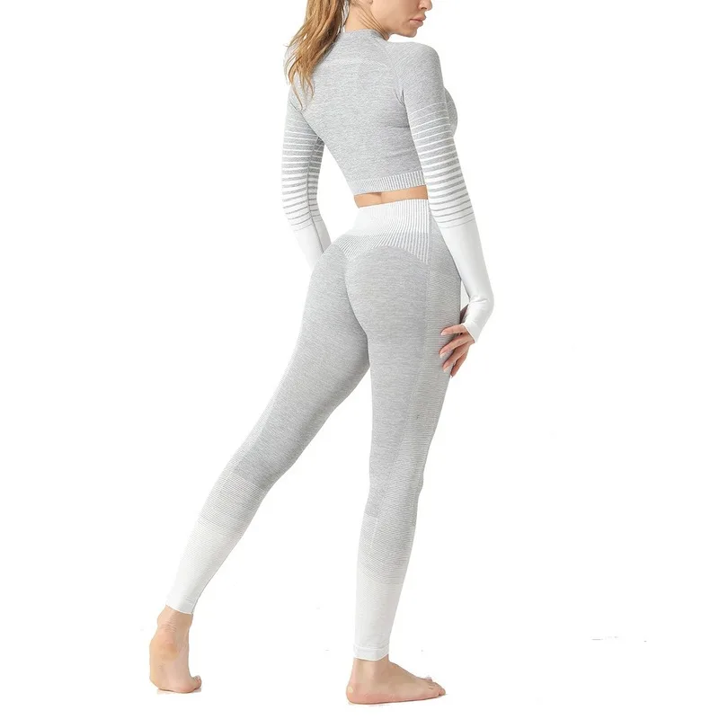 Long Sleeve Yoga Clothes Suit for Women Sport Workout Set Fitness Suits Gym Sets Woman 2 Piece Seamless Clothing Sports Women's 
Long Sleeve Yoga Clothes Suit for Women Sport Workout Set Fitness Suits Gym Sets Woman 2 Piece Seamless Clothing Sports Women's
