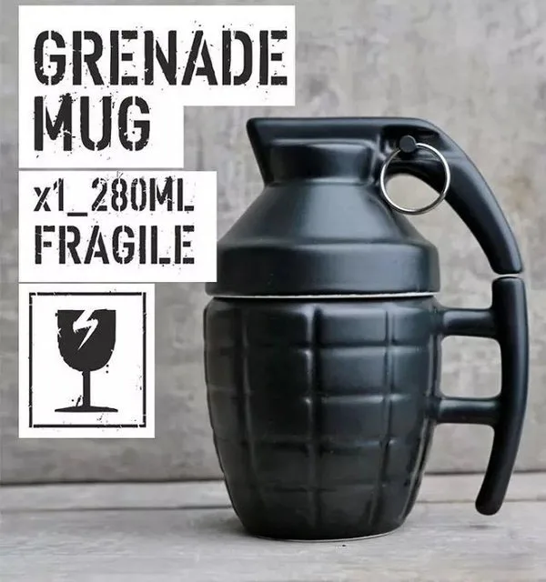 Creative Grenade Coffee MugsTea Mug Water Cup with Lid Ceramic Coffe Cup Tea Mug Funny Gifts Creativa taza de Cafe
Creative Grenade Coffee MugsTea Mug Water Cup with Lid Ceramic Coffe Cup Tea Mug Funny Gifts Creativa taza de Cafe