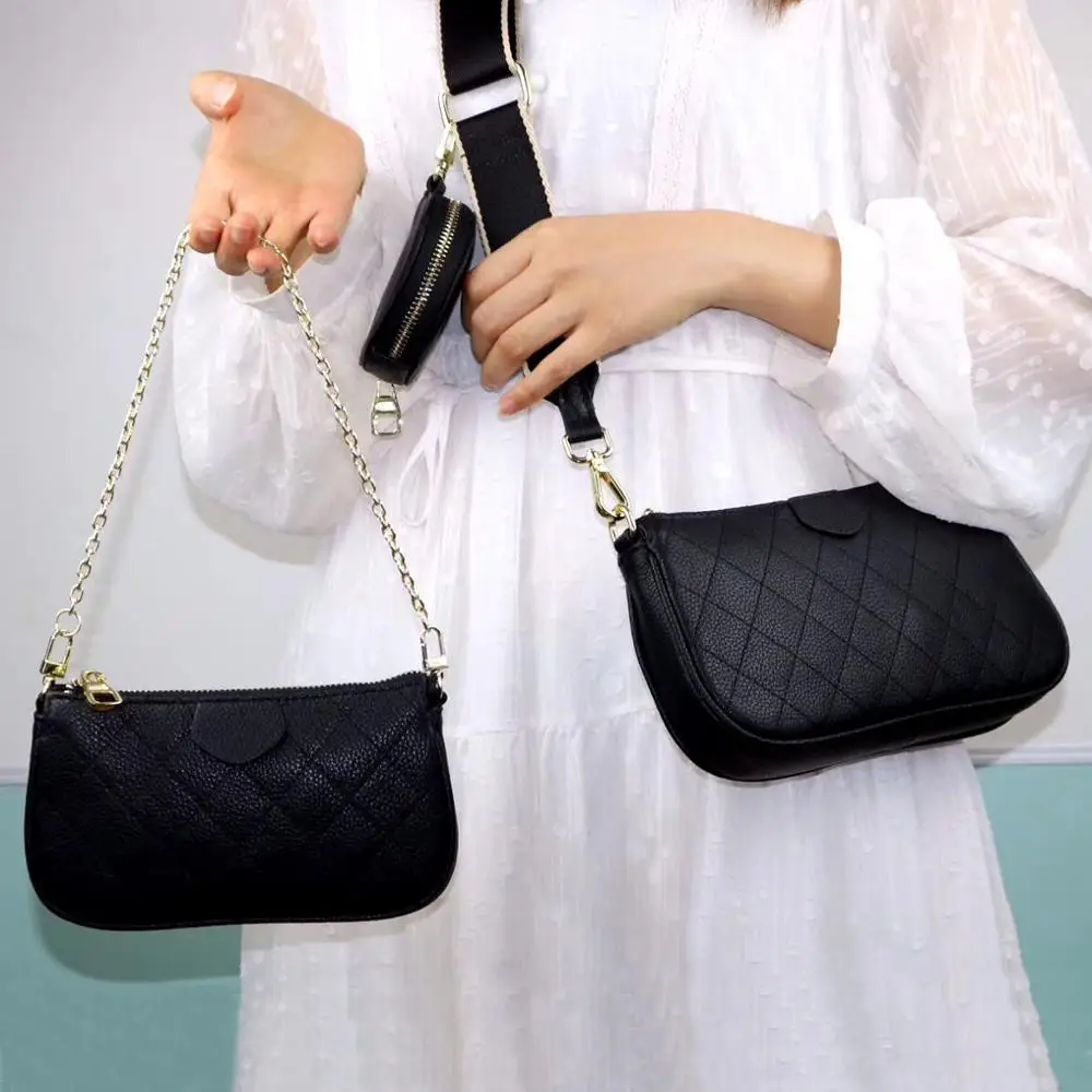 Genuine Leather Shoulder Bag Luxury Handbags Women Bags Designer Ladies Small Crossbody Bag Fashion Female Removable Three Purse
Genuine Leather Shoulder Bag Luxury Handbags Women Bags Designer Ladies Small Crossbody Bag Fashion Female Removable Three Purse