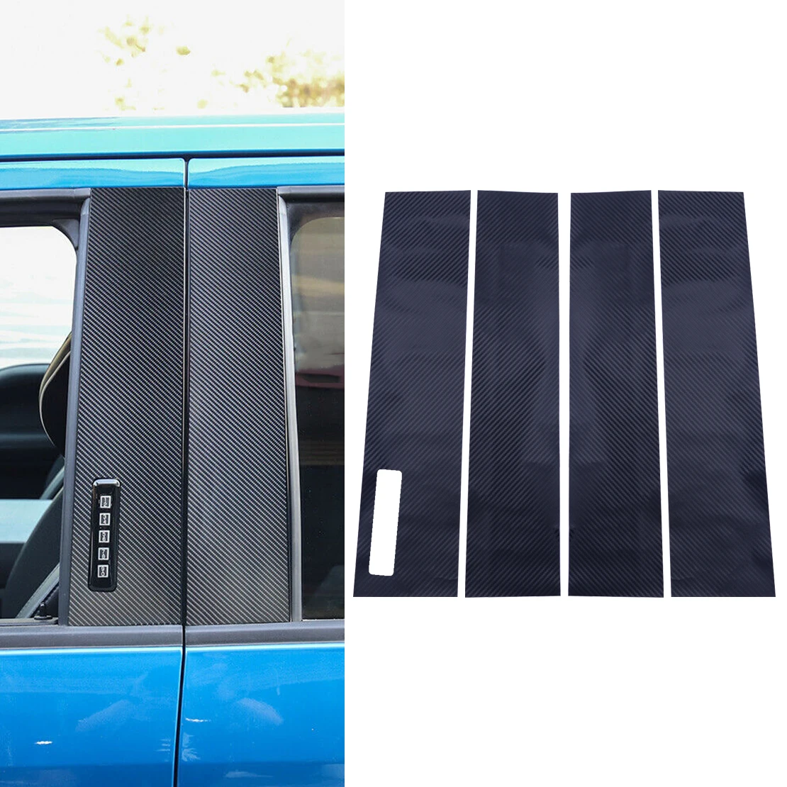 4pcs Carbon Fiber Style Black Car Window Door Pillar Post Cover Trim Sticker Vinyl Decal Fit for Ford F150 2017 2018 2019 2020
4pcs Carbon Fiber Style Black Car Window Door Pillar Post Cover Trim Sticker Vinyl Decal Fit for Ford F150 2017 2018 2019 2020