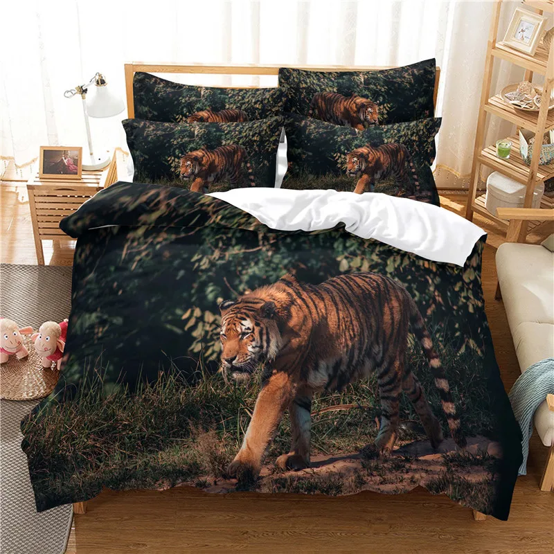 Ferocious Tiger Bedding Set Duvet Cover Set 3d Bedding Digital Printing Bed Linen Queen Size Bedding Set Fashion Design 
Ferocious Tiger Bedding Set Duvet Cover Set 3d Bedding Digital Printing Bed Linen Queen Size Bedding Set Fashion Design