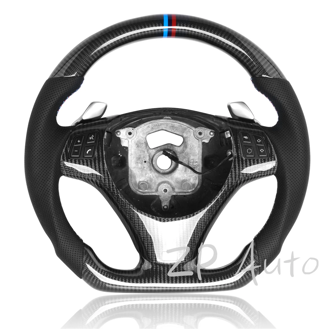 Carbon Fiber and Perforated Leather for BMW 3 E90 E92 E93 Steering Wheel Assembly with Paddle Shifters & LED
Carbon Fiber and Perforated Leather for BMW 3 E90 E92 E93 Steering Wheel Assembly with Paddle Shifters & LED