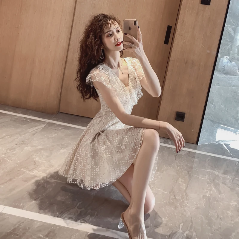 COIGARSAM Women Korean Dress One Piece Summer Fashion French Style Rice White Dresses Robe Traf
COIGARSAM Women Korean Dress One Piece Summer Fashion French Style Rice White Dresses Robe Traf