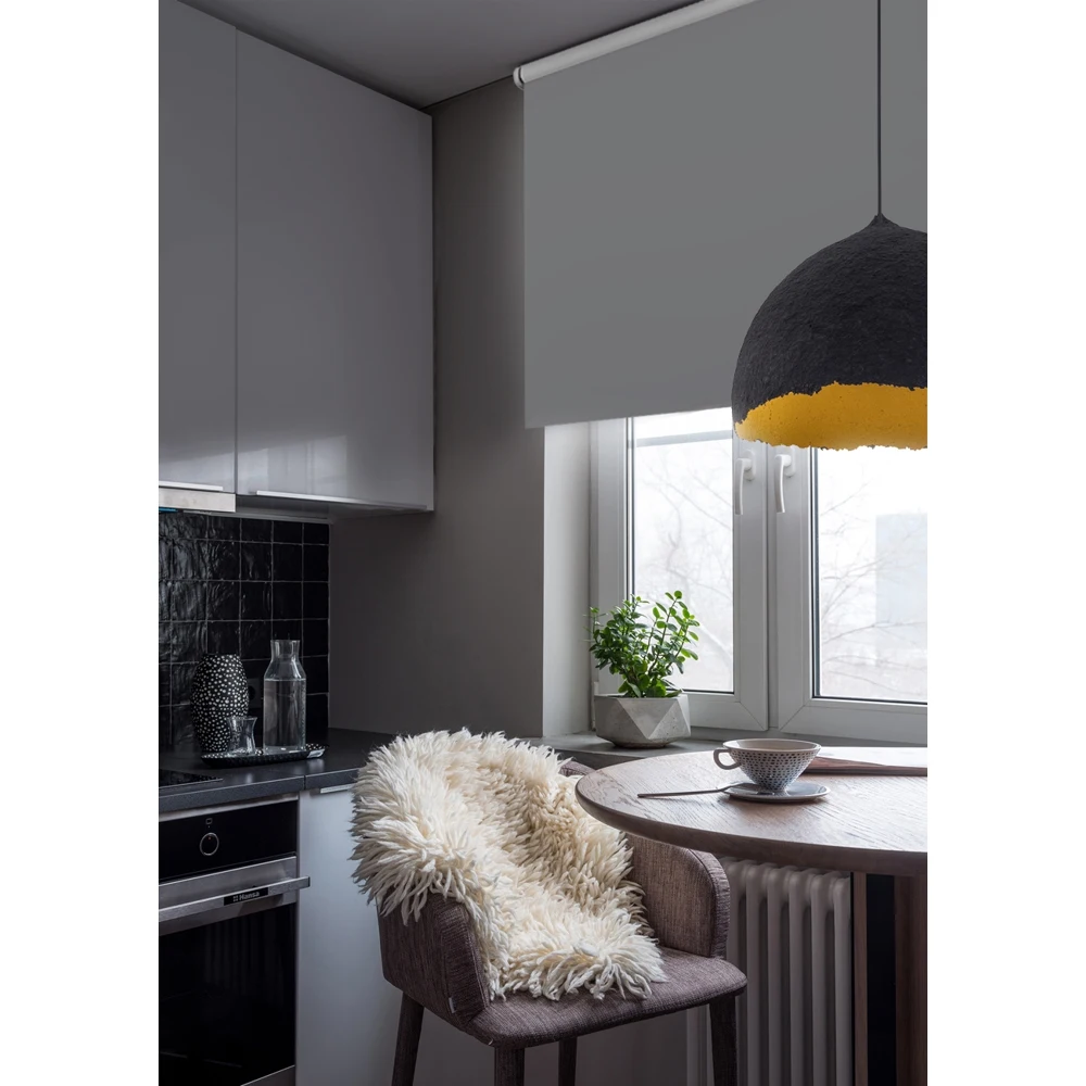 Рулонная штора Эскар Blackout LUX Графит| доставка из РФ |73х170|83х170|90х170|98х170|115х170 см