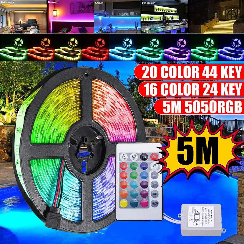 5M LED Light Strips bluetooth WIFI Controller Flexible RGB 5050 Decoration BackLight Lamp Night light Luminous String Home Decor
5M LED Light Strips bluetooth WIFI Controller Flexible RGB 5050 Decoration BackLight Lamp Night light Luminous String Home Decor