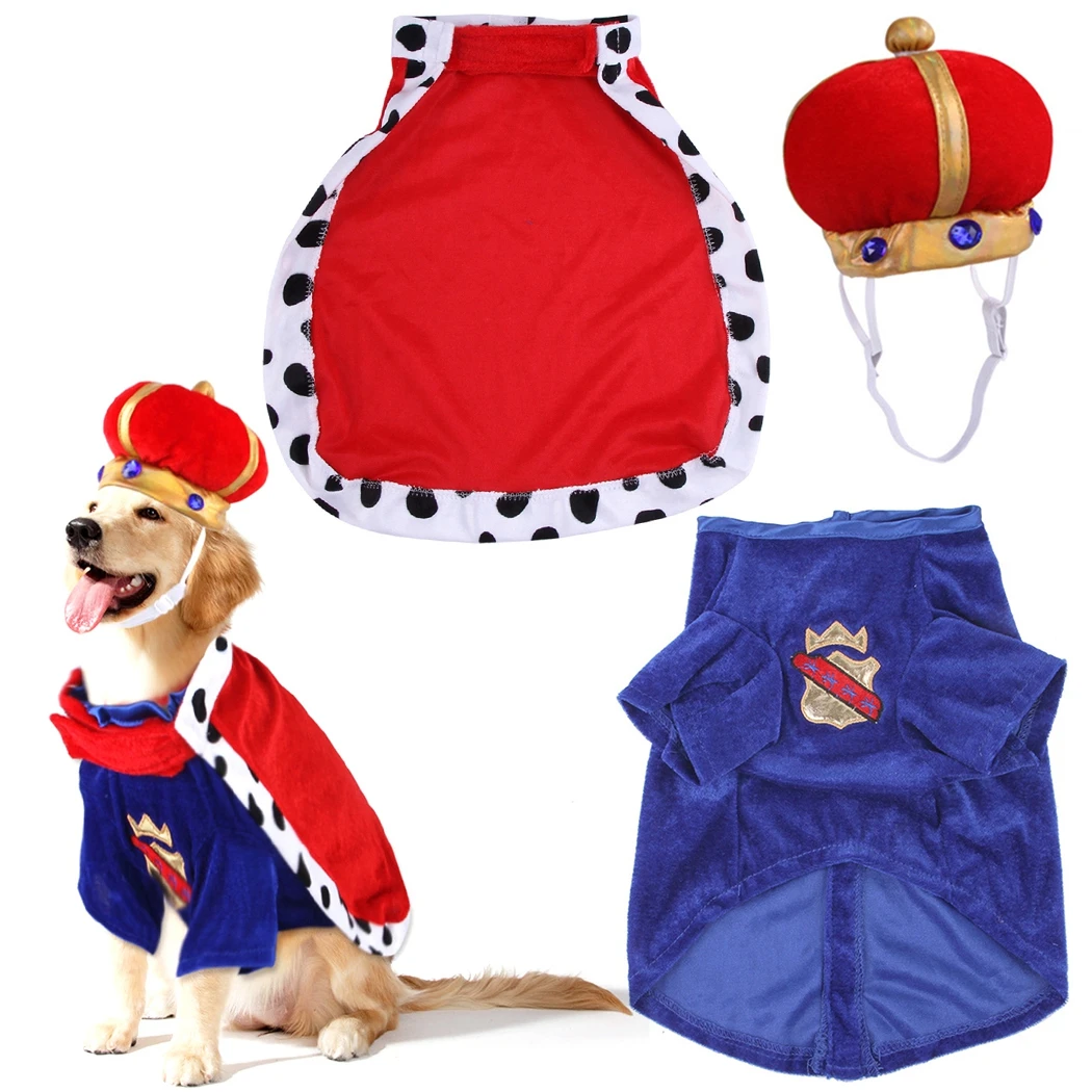 Dog King Cloak Accessories Set Dog Crown Hat Two-Piece Cloak Pet Accessories Dog Headgear Hat Set Dog Coat Cloak Dog Clothes Hat
Dog King Cloak Accessories Set Dog Crown Hat Two-Piece Cloak Pet Accessories Dog Headgear Hat Set Dog Coat Cloak Dog Clothes Hat