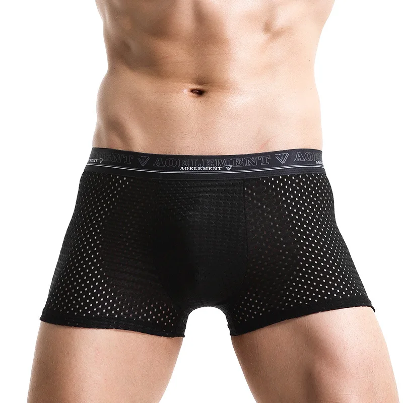 Men's Underwear Breathable Youth Thin Slit Mesh Men's Boxer Shorts Sports Ice Silk Modal Hollow Summer Comfortable Elasticity
Men's Underwear Breathable Youth Thin Slit Mesh Men's Boxer Shorts Sports Ice Silk Modal Hollow Summer Comfortable Elasticity