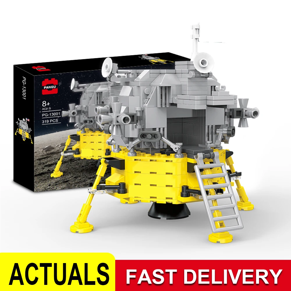 

Apollo Lunar Module Building Blocks Bricks Moc Lander Brick Space Station Model Kit Star Plan Educational Toys For Children