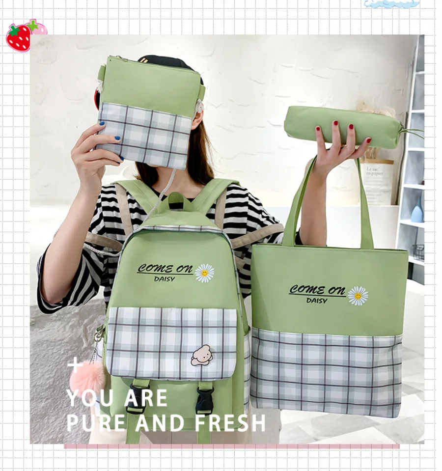 Outdoor Casual Kids Canvas Backpack 4Pcs/Set Children School Bookbag Cute Shoulder Bag and Pencil Case for Teen Girls Boys Camp
Outdoor Casual Kids Canvas Backpack 4Pcs/Set Children School Bookbag Cute Shoulder Bag and Pencil Case for Teen Girls Boys Camp