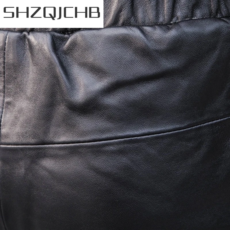 JCHB 2021 Spring Autumn Genuine Leather Pants Women Elastic Waist Casual Ankle-Length Sheepskin Wide Leg Pants Loose Leather Tr
JCHB 2021 Spring Autumn Genuine Leather Pants Women Elastic Waist Casual Ankle-Length Sheepskin Wide Leg Pants Loose Leather Tr