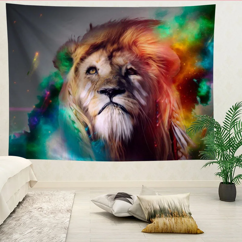 Custom High Quality Lion Hanging Tapestry Home Party Decoration Tapestries Photo Background Cloth Table Cloth Wall Tapes 
Custom High Quality Lion Hanging Tapestry Home Party Decoration Tapestries Photo Background Cloth Table Cloth Wall Tapes