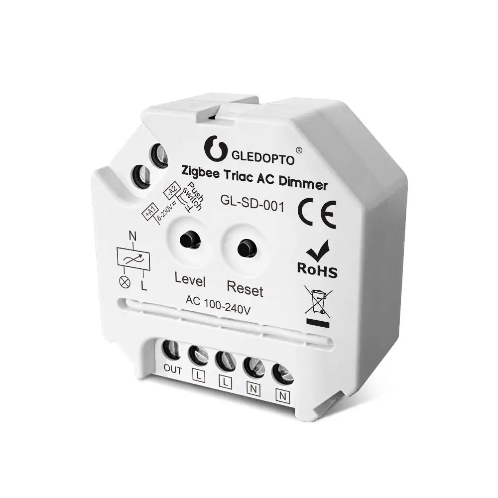 

GLEDOPTO Zigbee Dimmer Push Switch 220v 2.4G Remote Control Dimer Smart Home Wifi 230V 110V AC Triac Dimmer for LED Lamp Bulb
