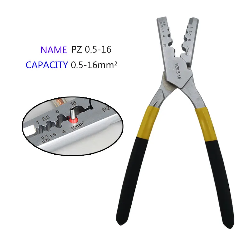 Crimping pipe terminal pliers 0.5-16mm German Mini crimping tool wire terminal ve crimping set combination
Crimping pipe terminal pliers 0.5-16mm German Mini crimping tool wire terminal ve crimping set combination