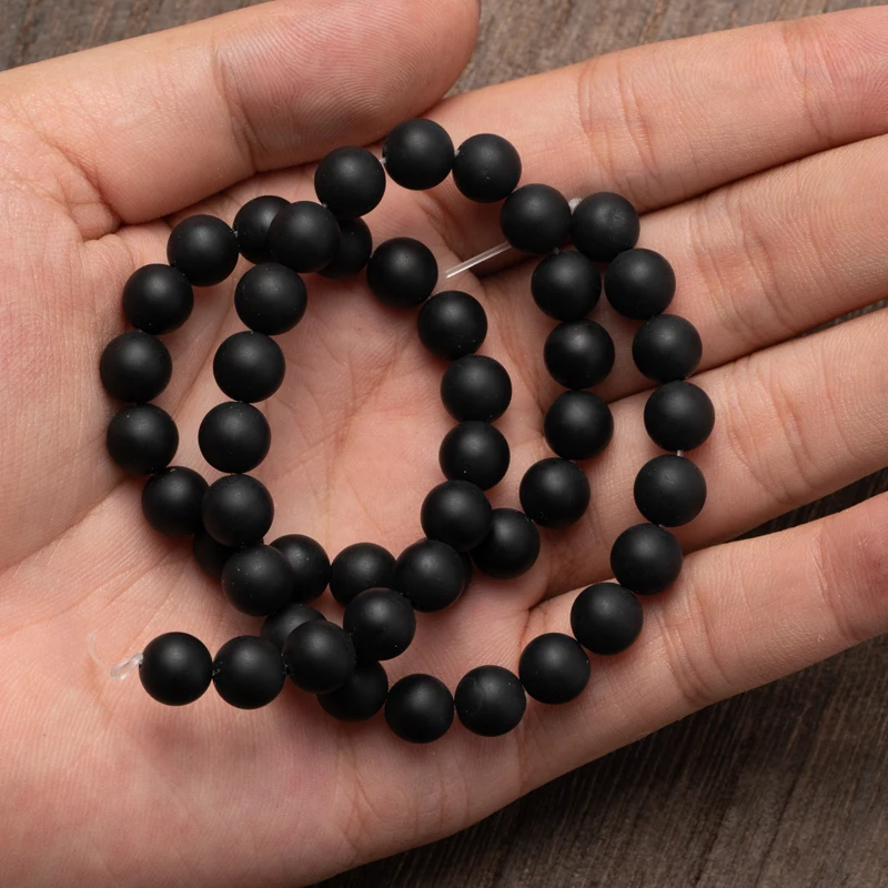 Wholesale Dull Polished Matte Black Glass Beads Natural Stone Beads 4 6 8 10 12 14 16mm DIY Making Bracelet Necklace Jewelry
Wholesale Dull Polished Matte Black Glass Beads Natural Stone Beads 4 6 8 10 12 14 16mm DIY Making Bracelet Necklace Jewelry