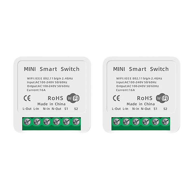 Wireless Relay Module,16A Wifi Switch Supports 2 Way Control App Home Automation Module Works with Alexa
Wireless Relay Module,16A Wifi Switch Supports 2 Way Control App Home Automation Module Works with Alexa